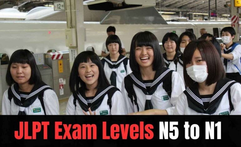 JLPT Exam Levels N5 to N1